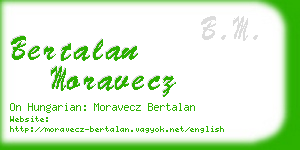 bertalan moravecz business card